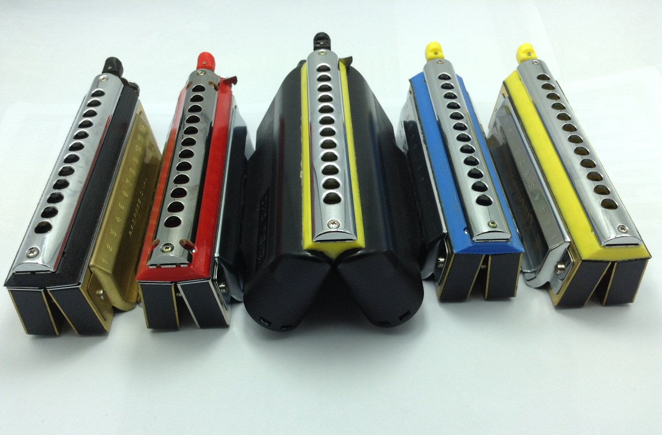 Five prototypes for the Twin Harmonica System